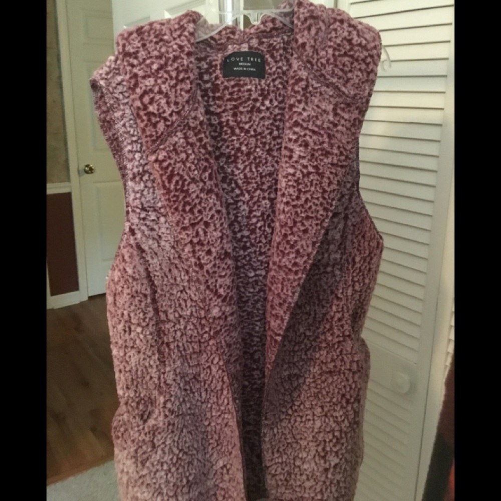 Ladies furry vest